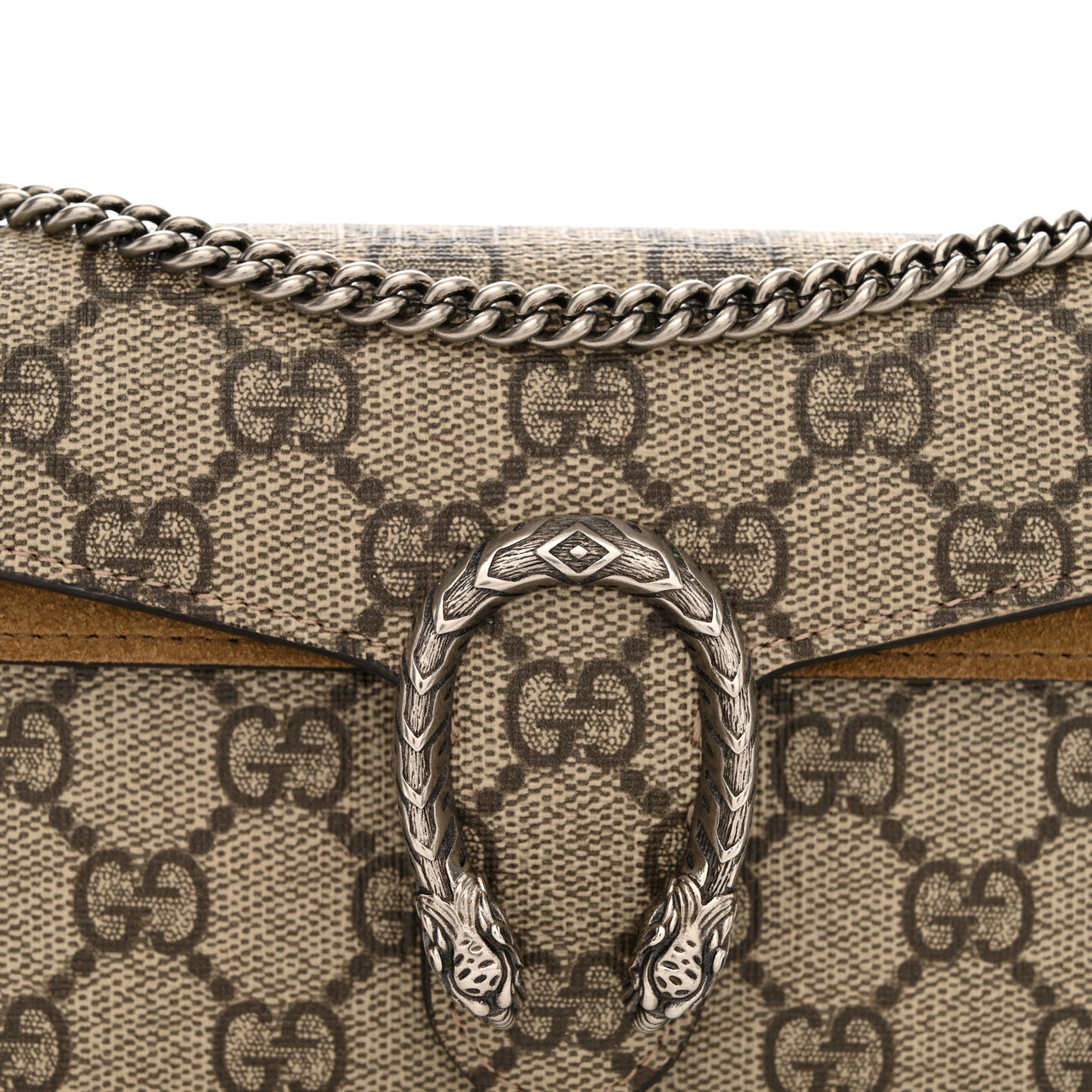 GG Supreme Monogram Super Mini Dionysus Shoulder Bag Taupe