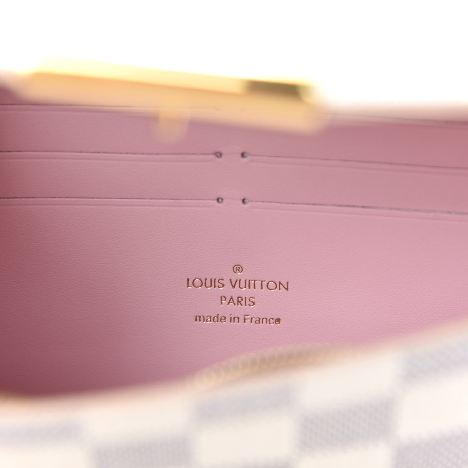 Louis Vuitton Damier Azur Croisette Chain Wallet Rose Ballerine 8 of 10