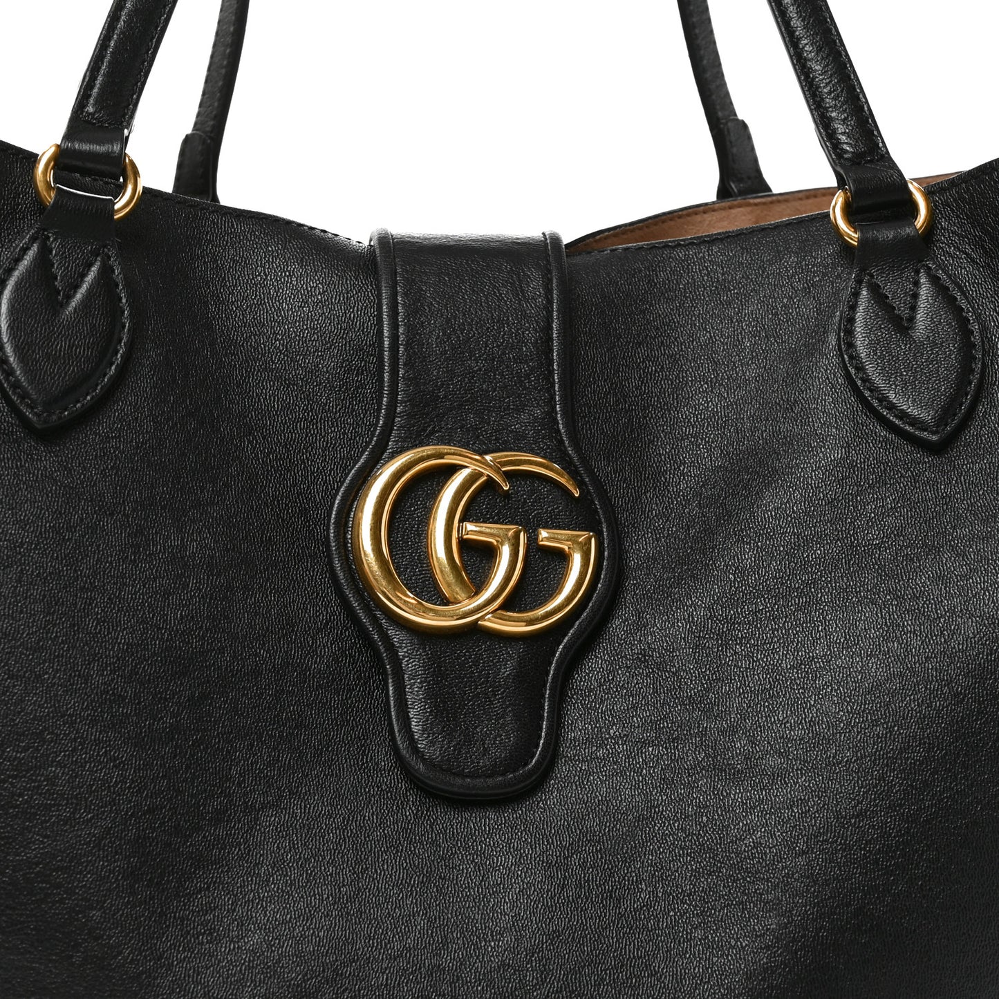 New Sakai Calfskin Lux Medium Dahlia Tote Black