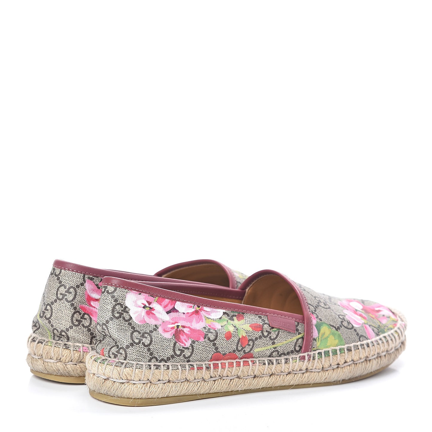 GG Supreme Monogram Blooms Espadrilles 40 Beige Multicolor Dry Rose