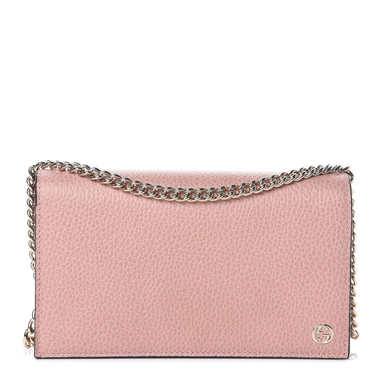 Dollar Calfskin Medium Betty Chain Wallet Soft Pink