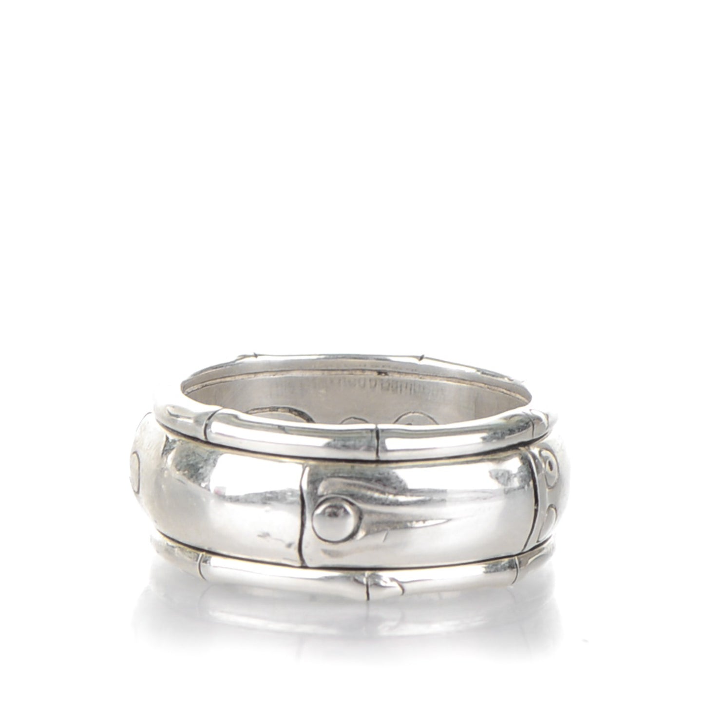 Sterling Silver Bamboo Spinner Ring 8