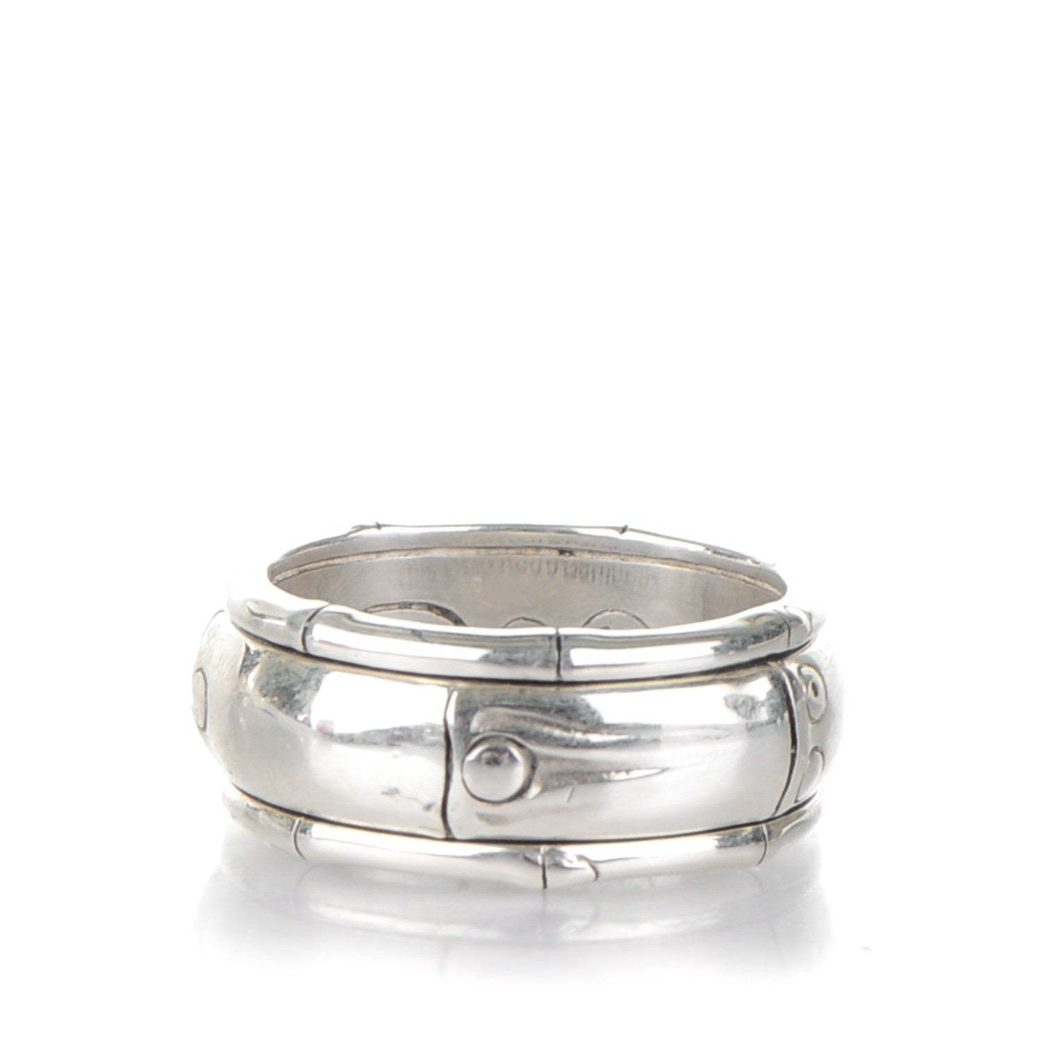 John Hardy Sterling Silver Bamboo Spinner Ring 8 1 of 5