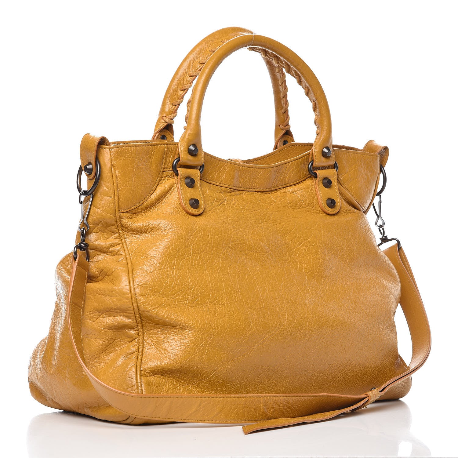 Balenciaga Agneau Classic Hardware Velo Jaune Moutarde 4 of 14