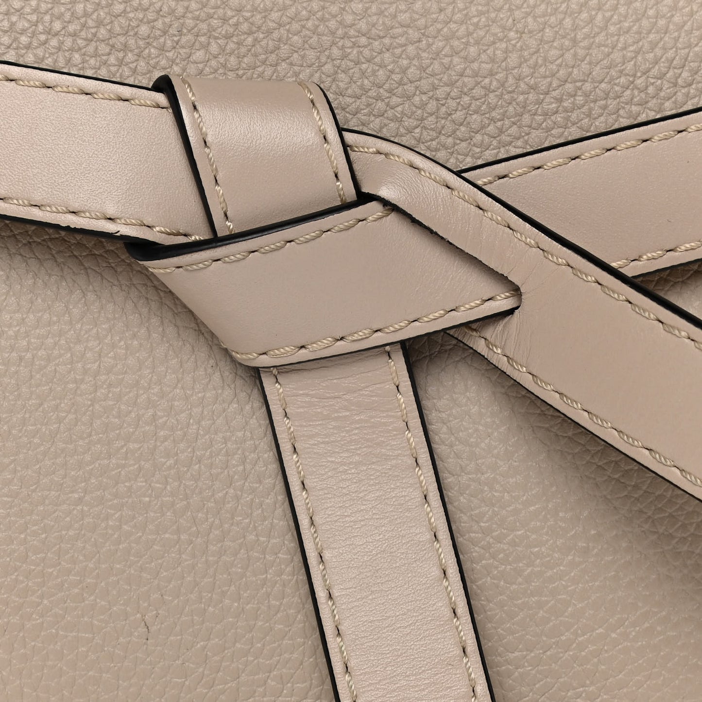 Calfskin Mini Gate Tote Light Oat