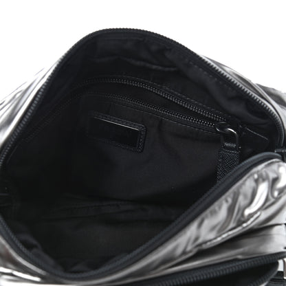 Prada Metallic Nylon Crossbody Bag Ferro 4 of 4