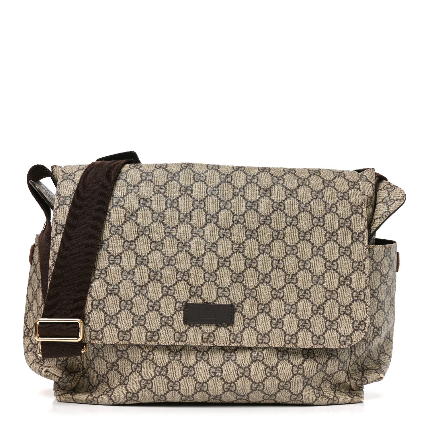 Gucci GG Plus Monogram Messenger Diaper Bag Dark Brown 1 of 10