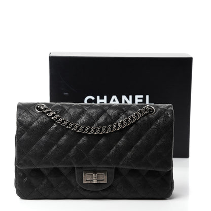 Chanel Washed Caviar Quilted 2.55 Reissue 225 Bijoux Chain Flap Black 13 of 13