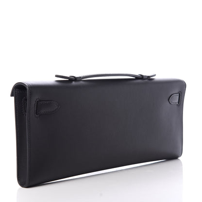 Hermes Swift Kelly Cut Clutch Pochette Black 3 of 7