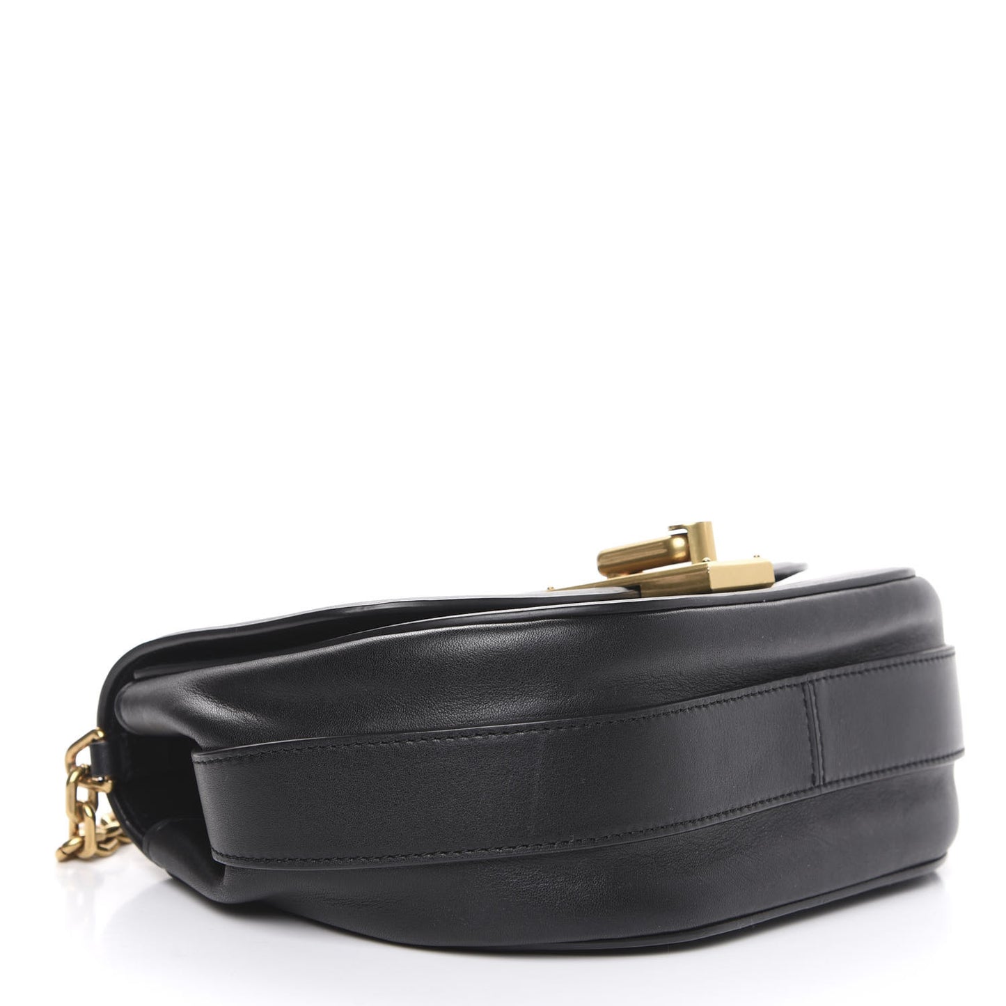 Calfskin West End Jane Saddle Bag Black