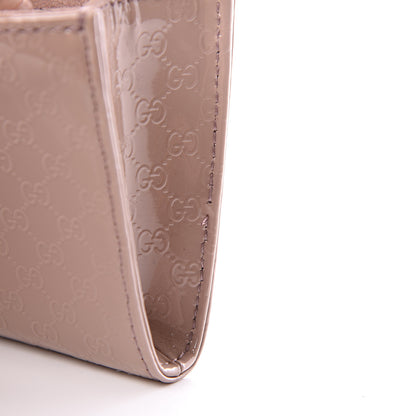 Gucci Patent Microguccissima Small Broadway Clutch Dark Cipria 10 of 11