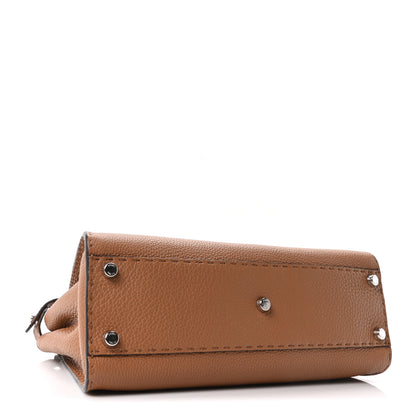 Fendi Cuoio Romano Selleria Bi-Color Medium Peekaboo Iconic Satchel Mou Deserto 4 of 11