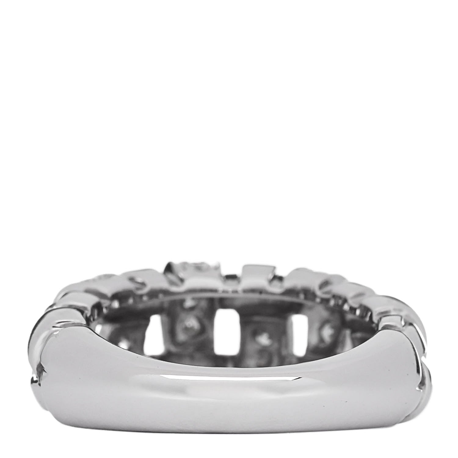 Tiffany 18K White Gold Diamond Vannerie Weave Ring 49 5 3 of 4
