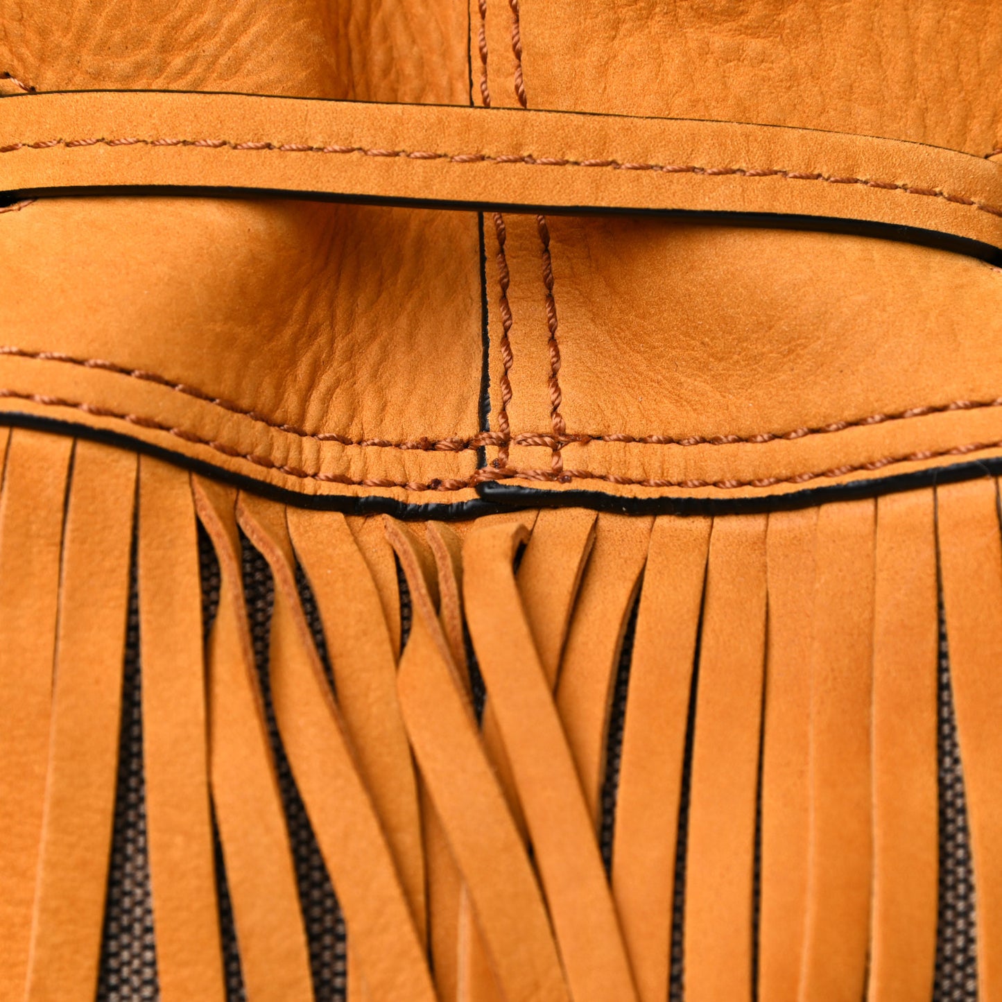 Suede Fringe Large Belgrove Bucket Bag Yellow