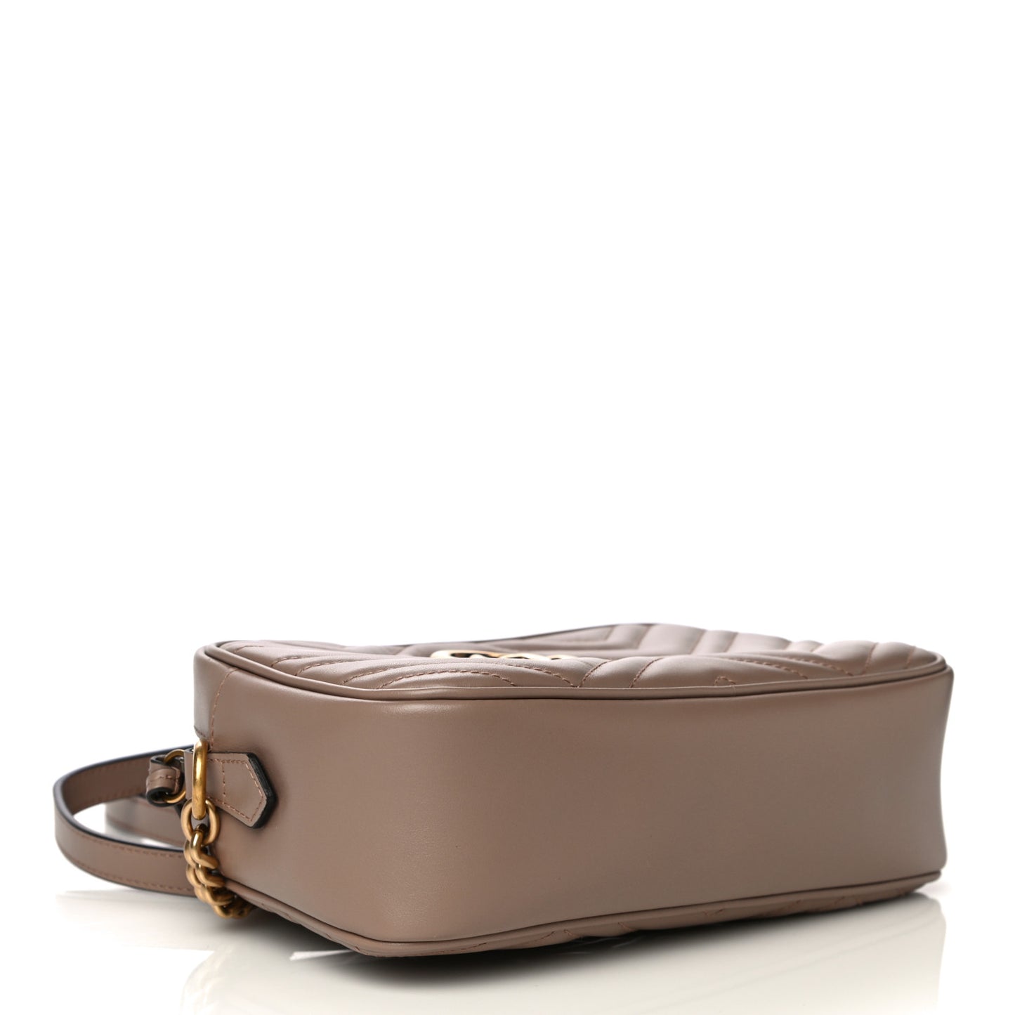 Calfskin Matelasse Small GG Marmont Chain Shoulder Bag Porcelain Rose
