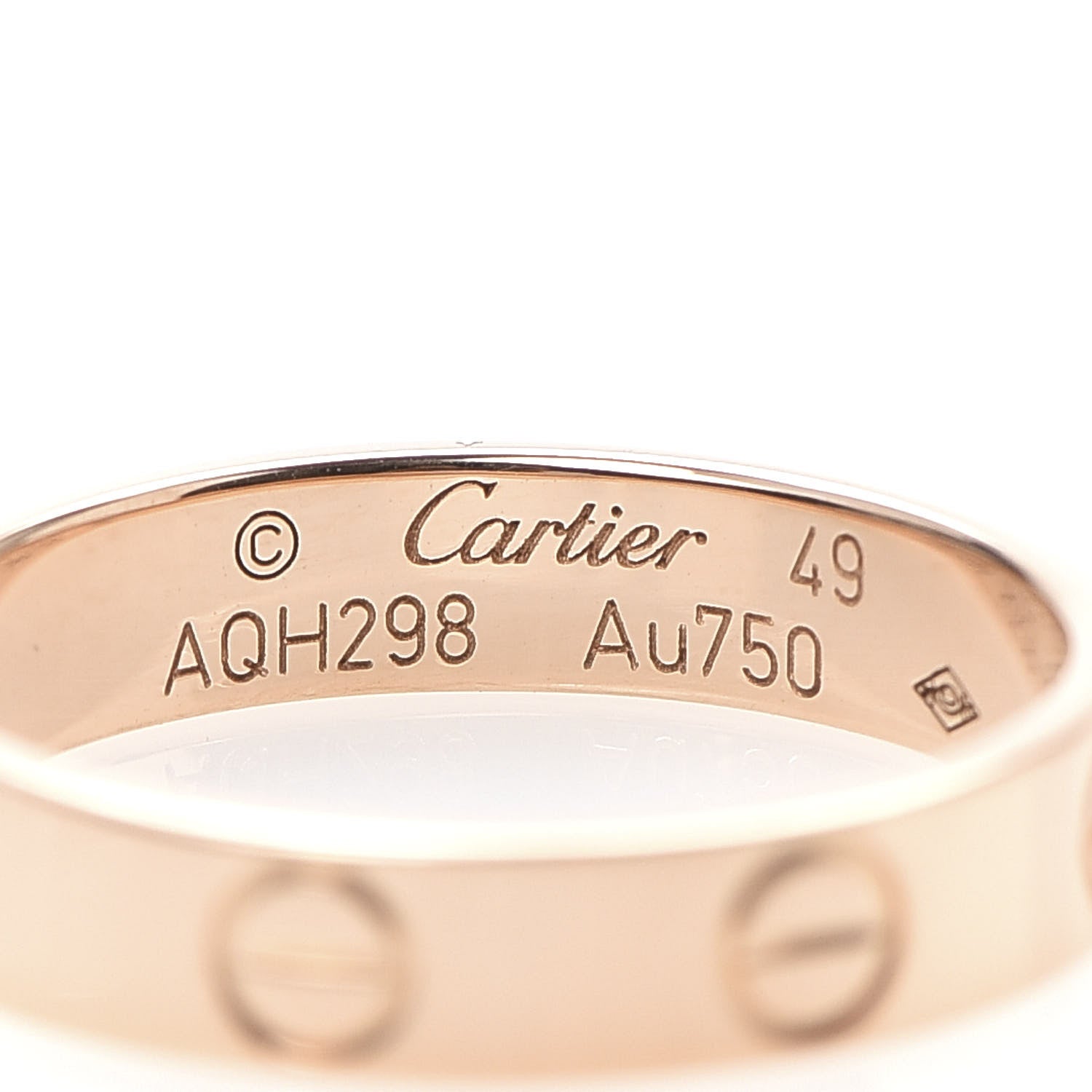 Cartier 18K Pink Gold 3.5mm LOVE Wedding Band Ring 49 4.75 4 of 4