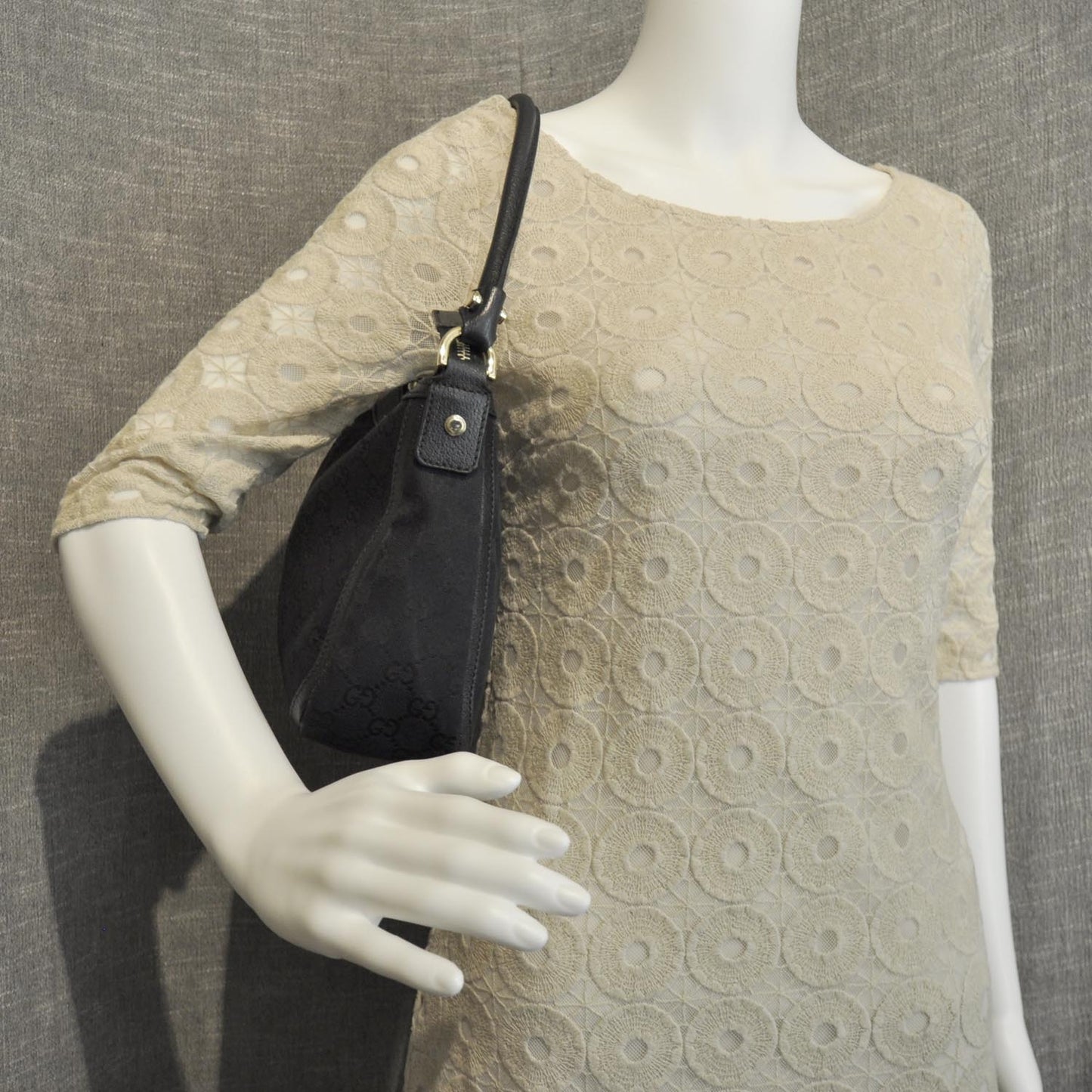 Monogram Abbey Shoulder Bag Black