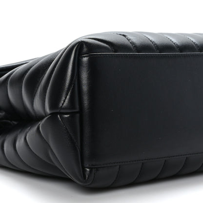Saint Laurent Calfskin Y Quilted Monogram Monochrome Medium Loulou Chain Satchel Black 8 of 9