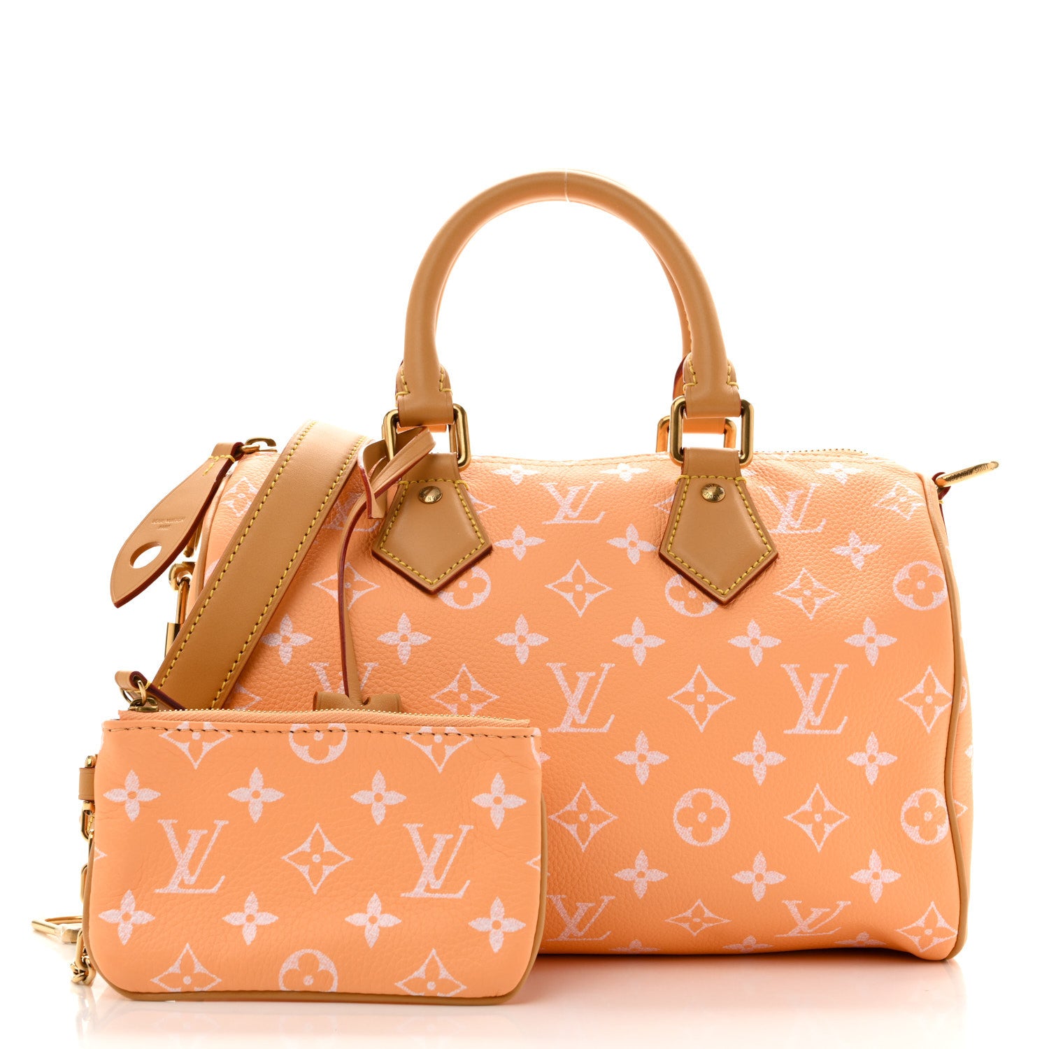 Louis Vuitton Calfskin Monogram Speedy P9 Bandouliere 25 Summer Peach 3 of 11