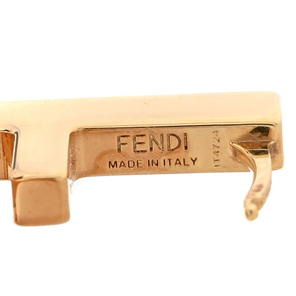 Fendi Metal Fendi Forever Round Drop Earrings Gold 4 of 5