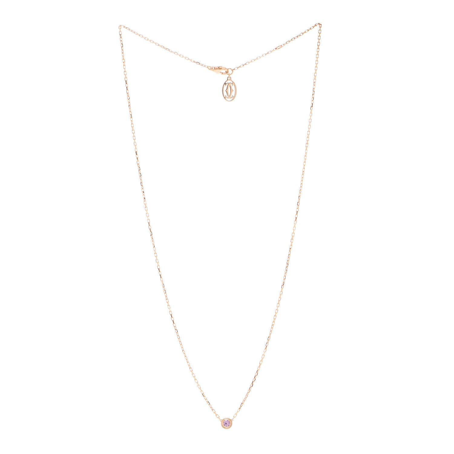Cartier 18K Pink Gold Pink Sapphire D'Amour Pendant Necklace 3 of 6