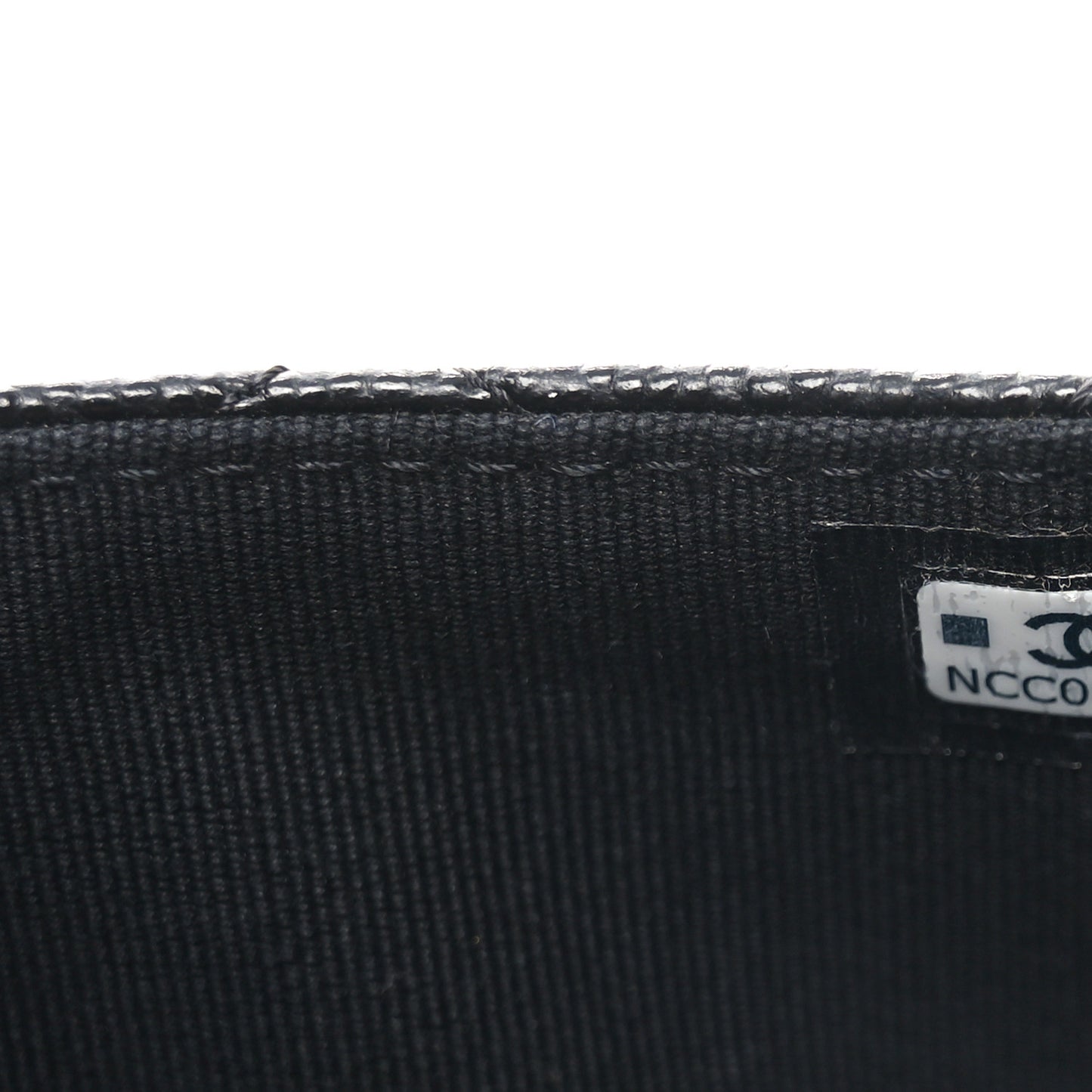 Caviar Quilted CC Zip Around Card Holder Black