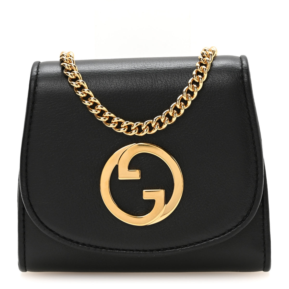 Roxy Calfskin Medium Blondie Chain Wallet Black