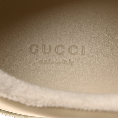 Gucci New GG Monogram Nubuck Web Crystal Embellished Womens Screener Sneakers 39 Camel Ebony Wild Rose 6 of 9