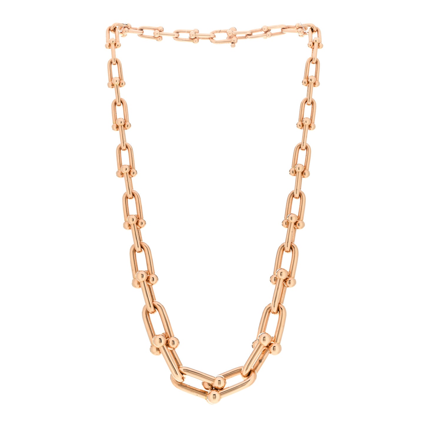 18K Rose Gold Hardwear Graduated Link Necklace
