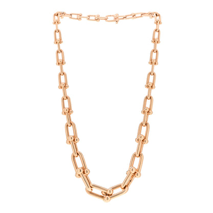 Tiffany 18K Rose Gold Hardwear Graduated Link Necklace 3 of 5