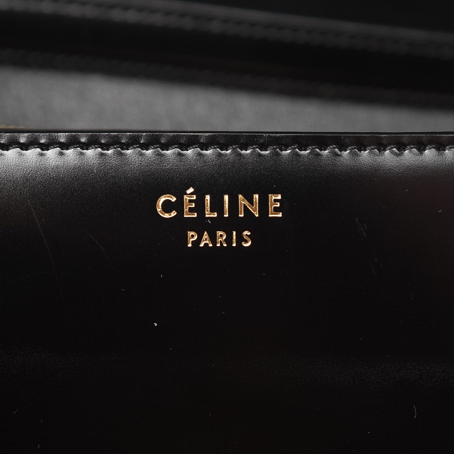 Spazzolato Calfskin Medium Classic Box Flap Bag Black