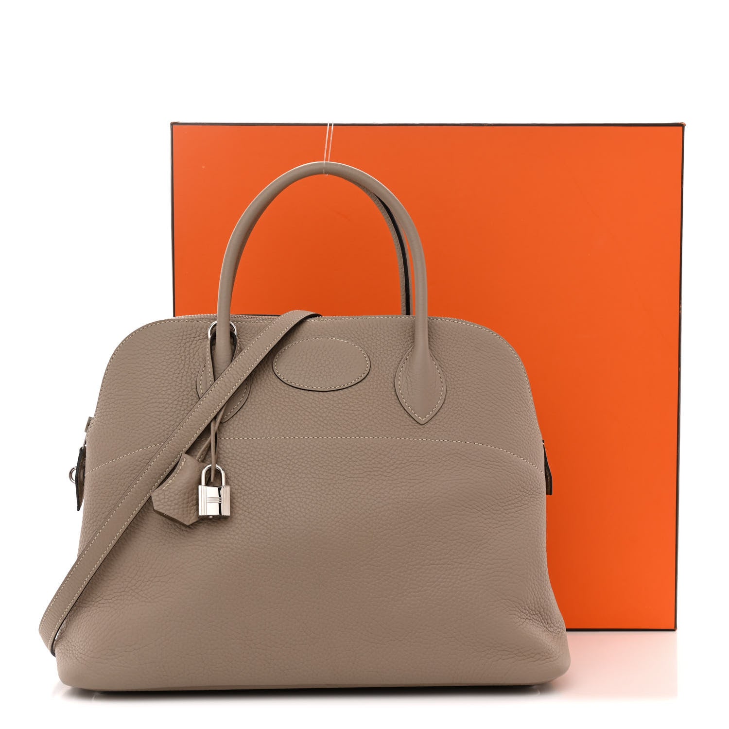 Hermes Taurillon Clemence Bolide 35 Gris Tourterelle 11 of 11
