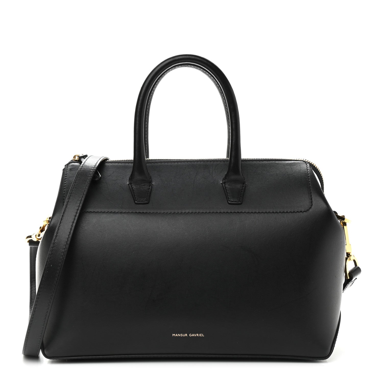Mansur Gavriel Calfskin Mini Travel Crossbody Bag Black Flamma 1 of 9