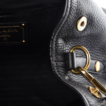 Prada Vitello Daino Tote Black 8 of 16