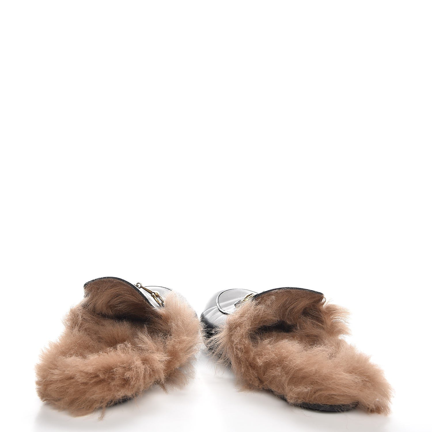 Gucci Calfskin Fur Womens Princetown Slippers 40 Black 6 of 9