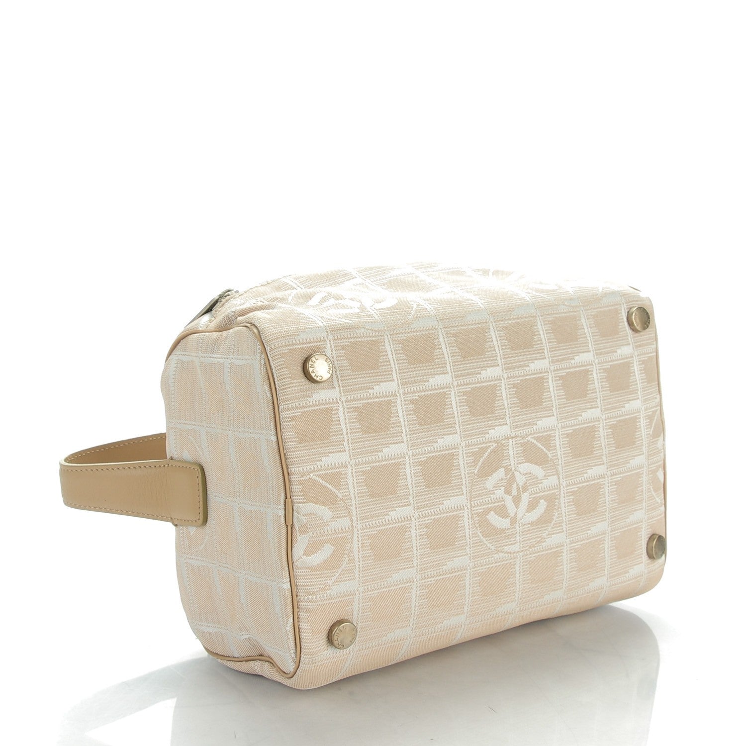 Chanel Nylon Travel Cosmetic Case Beige 4 of 7