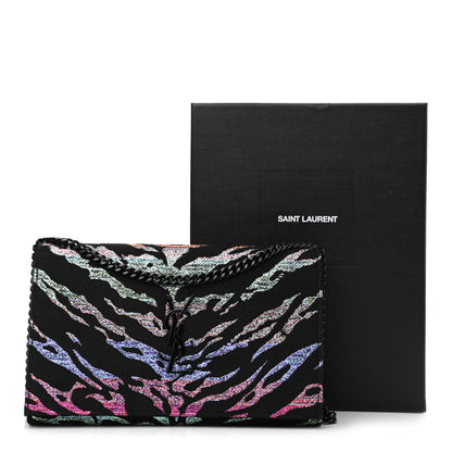 Saint Laurent Tiger Burnout Monogram Chain Wallet Multicolor 12 of 12