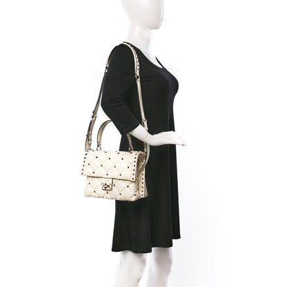 Valentino Garavani Nappa Medium Candystud Top Handle Bag Light Ivory 2 of 9