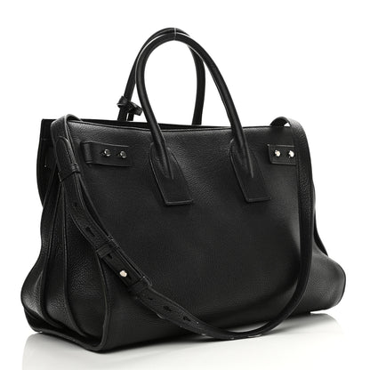 Saint Laurent Grained Calfskin Medium Souple Sac De Jour Black 4 of 29