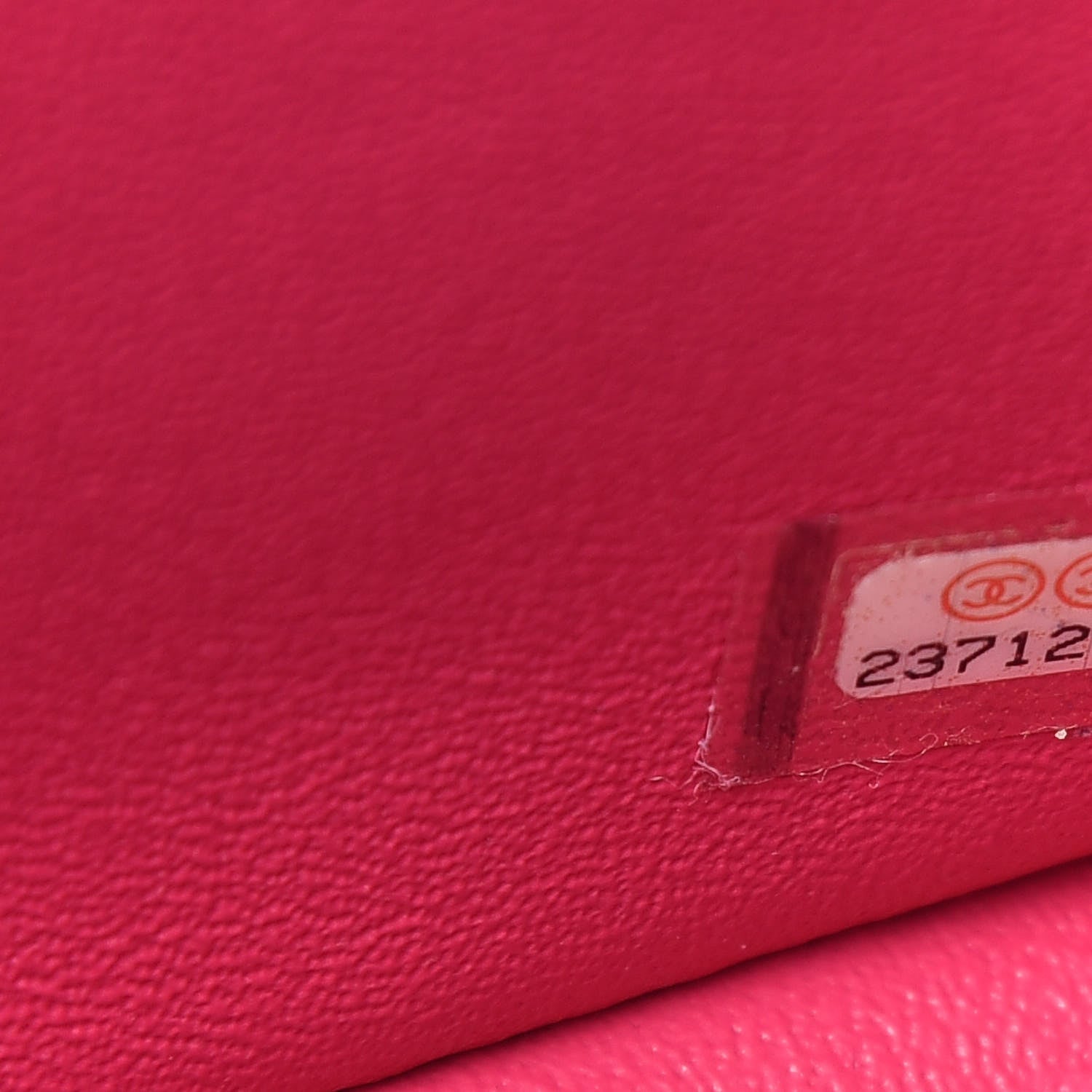Chanel Lambskin Chevron Quilted Mini Rectangular Flap Fuchsia 7 of 10