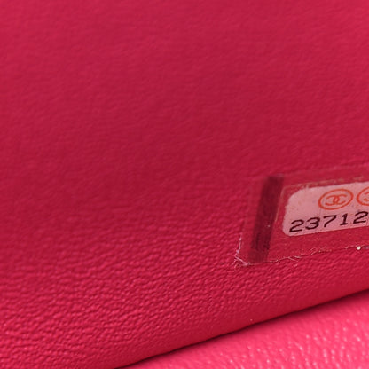 Chanel Lambskin Chevron Quilted Mini Rectangular Flap Fuchsia 7 of 10