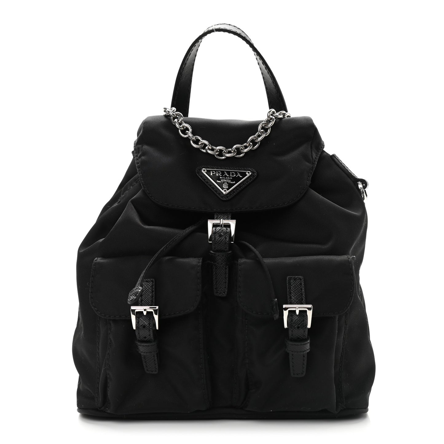 Nylon Vela Mini Crossbody Backpack Black