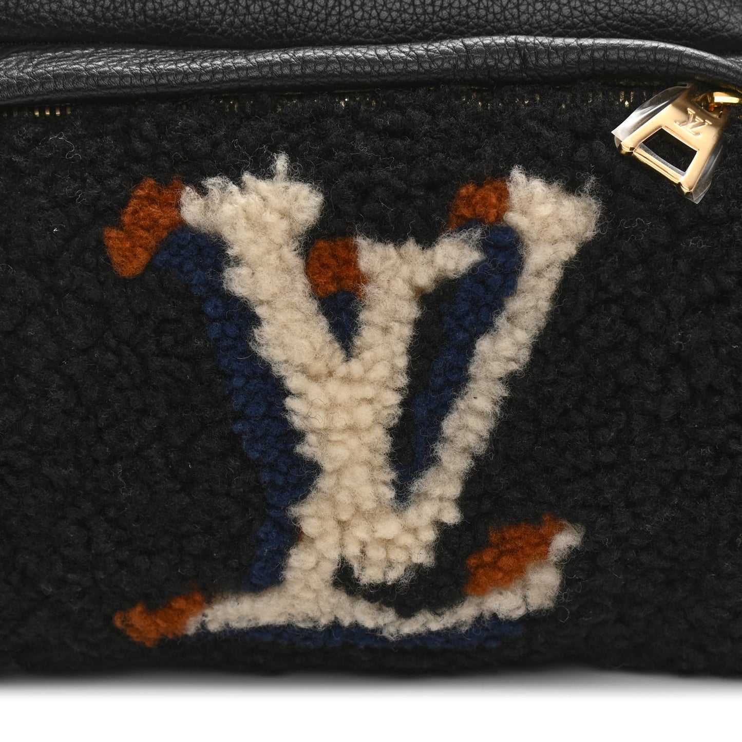 Calfskin Monogram Teddy Muffle Black