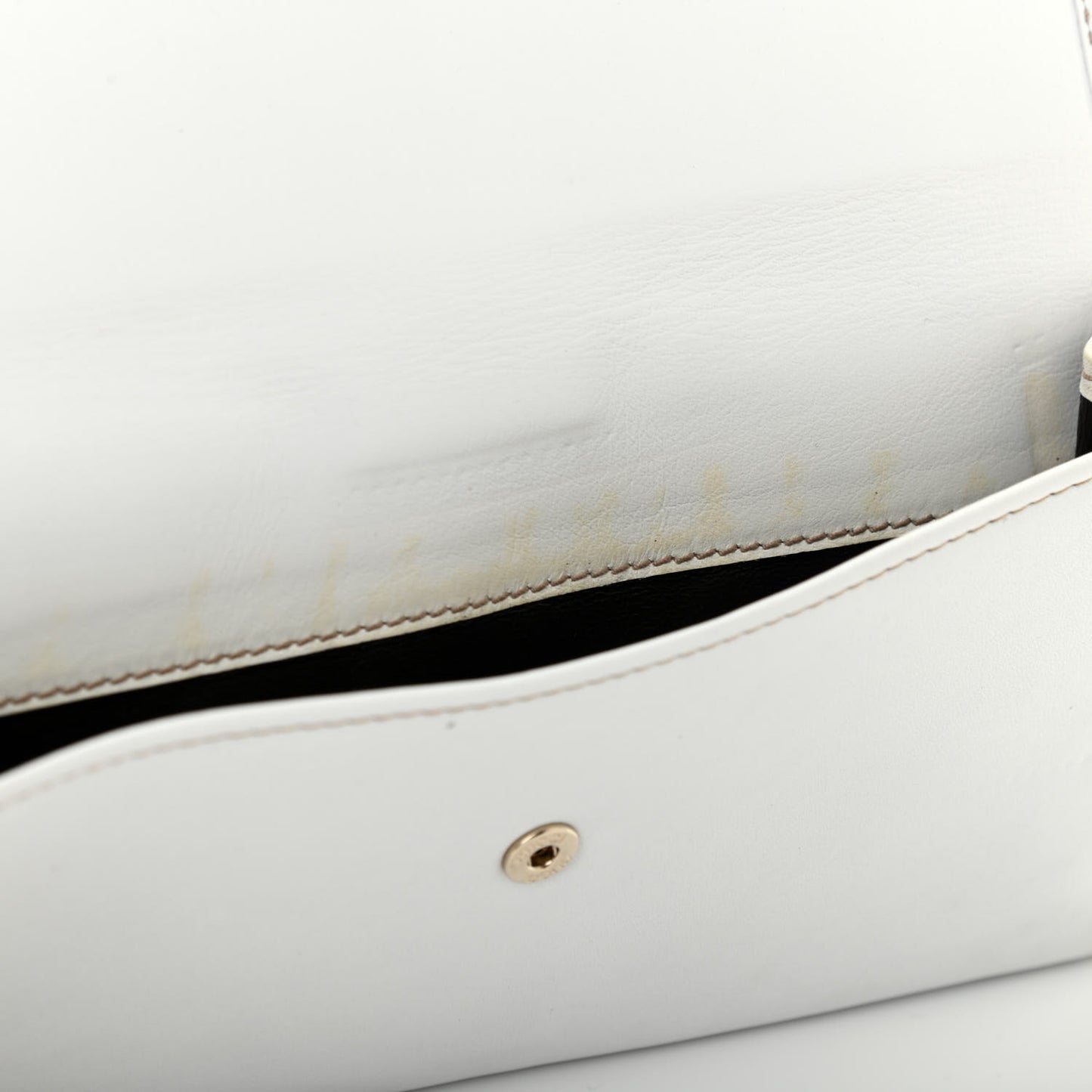 Calfskin Britt Continental Wallet White
