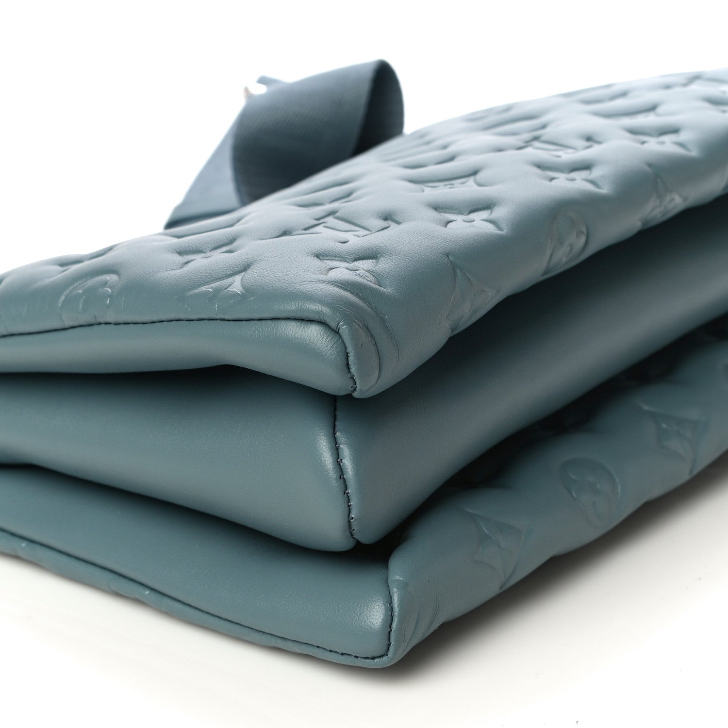 Louis Vuitton Lambskin Embossed Monogram Coussin PM Blue Glacier 10 of 11