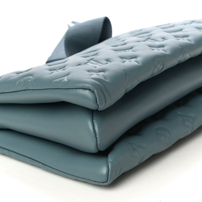 Louis Vuitton Lambskin Embossed Monogram Coussin PM Blue Glacier 10 of 11