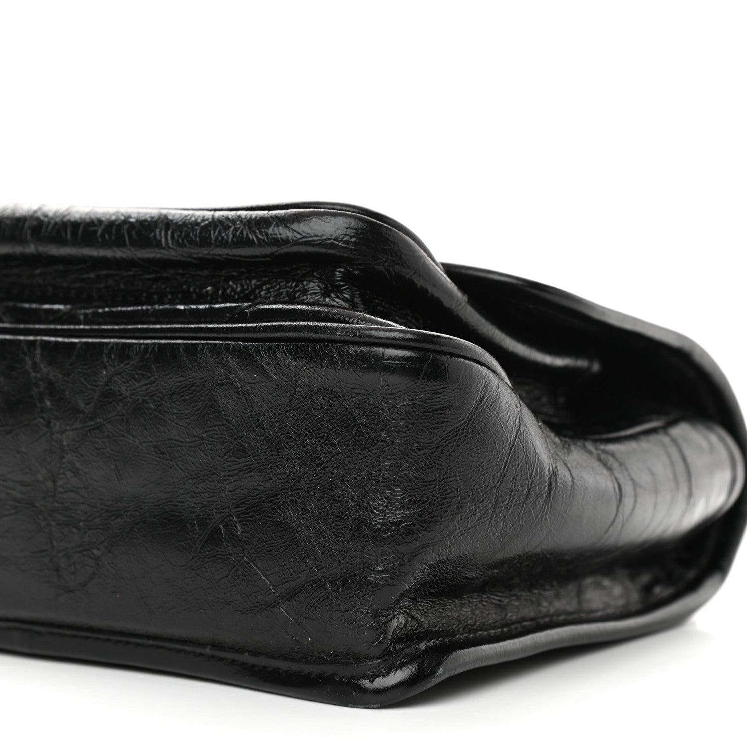 Saint Laurent Crinkled Calfskin Matelasse Monogram Baby Niki Chain Satchel Black 10 of 10