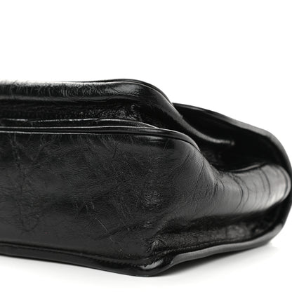 Saint Laurent Crinkled Calfskin Matelasse Monogram Baby Niki Chain Satchel Black 10 of 10