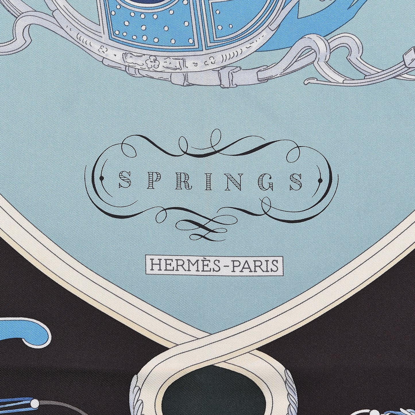 Silk Springs Scarf 90 Vert Sapin Anthracite Celadon