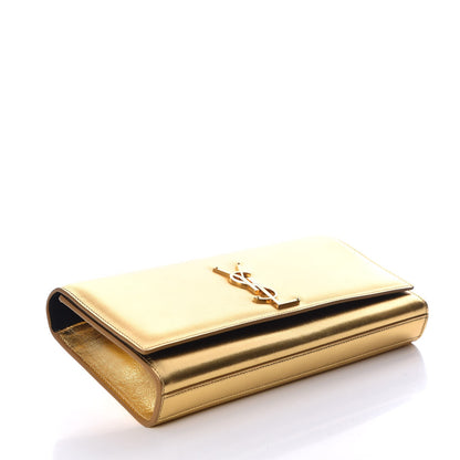 Saint Laurent Metallic Calfskin Monogram Cassandre Clutch Ciad 4 of 6
